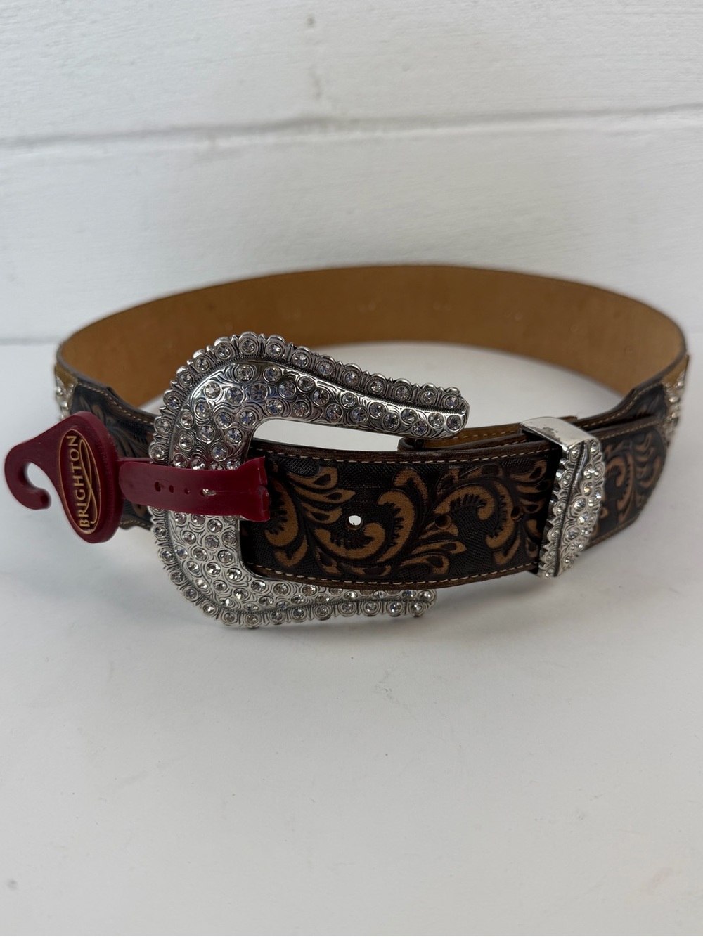 Tony Lama Memphis Light Brown Leather Belt, 36